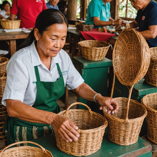 Quelle croisière propose des ateliers de fabrication de paniers en osier aux Philippines?